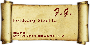 Földváry Gizella névjegykártya