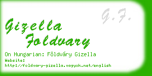 gizella foldvary business card