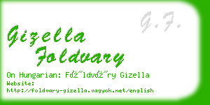gizella foldvary business card